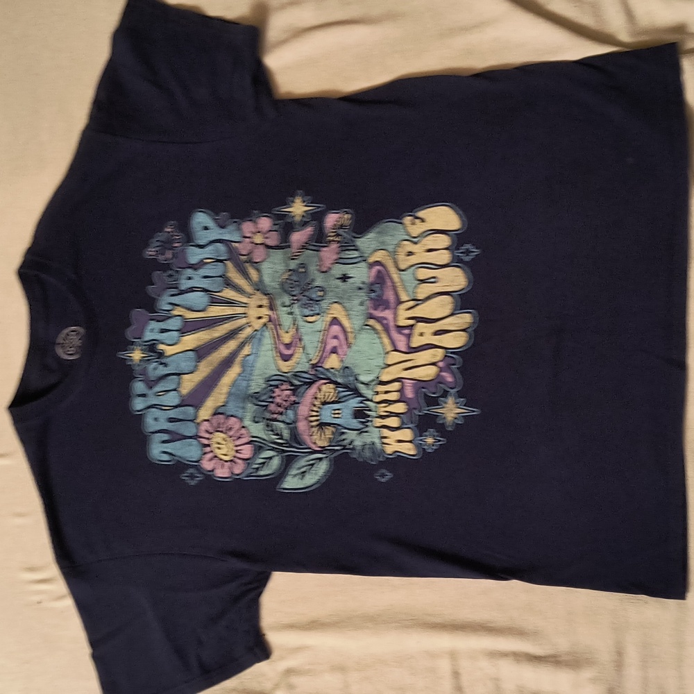 Dark blue large take a trip with nature shirt